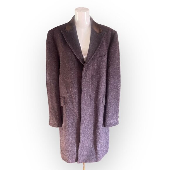 Ted Baker Men's Brown Wool Coat Size 6
